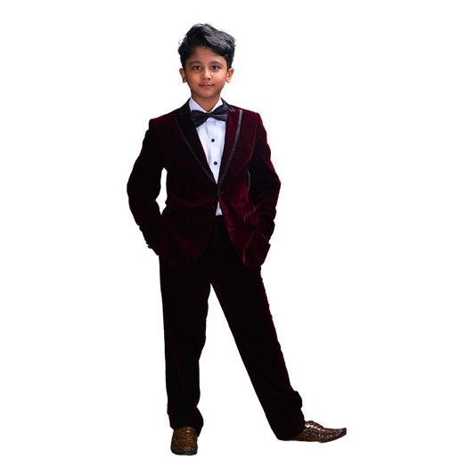 Maroon Velvet Tuxedo