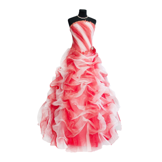 Pink & Red Rose Gown