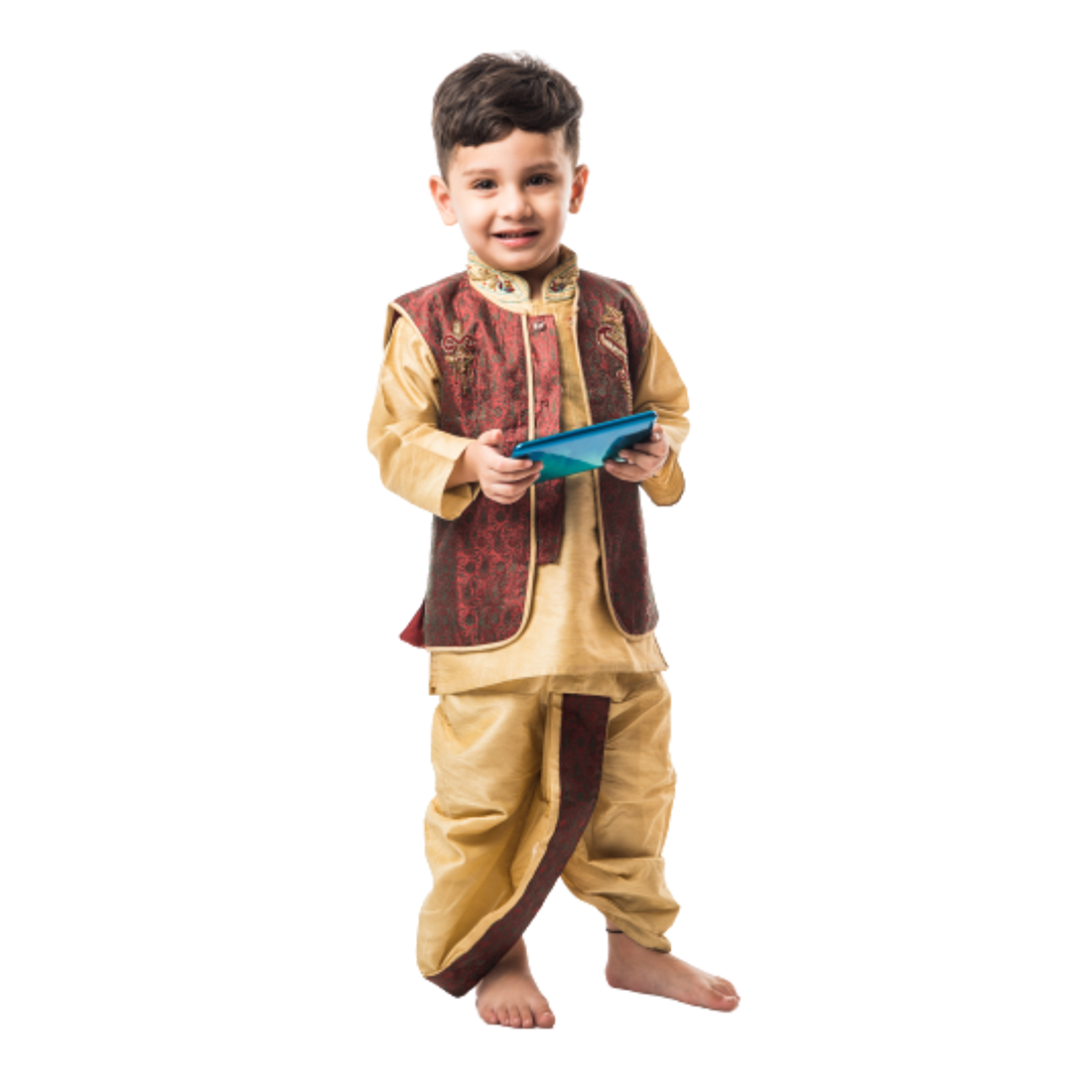 Silk Kurta with Vest