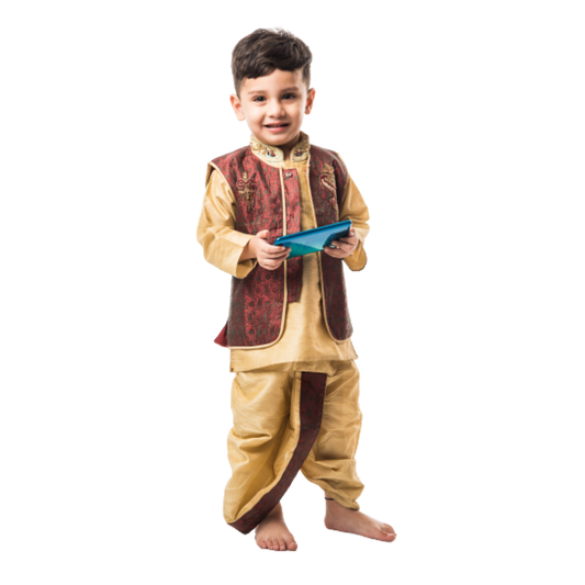 Silk Kurta with Vest